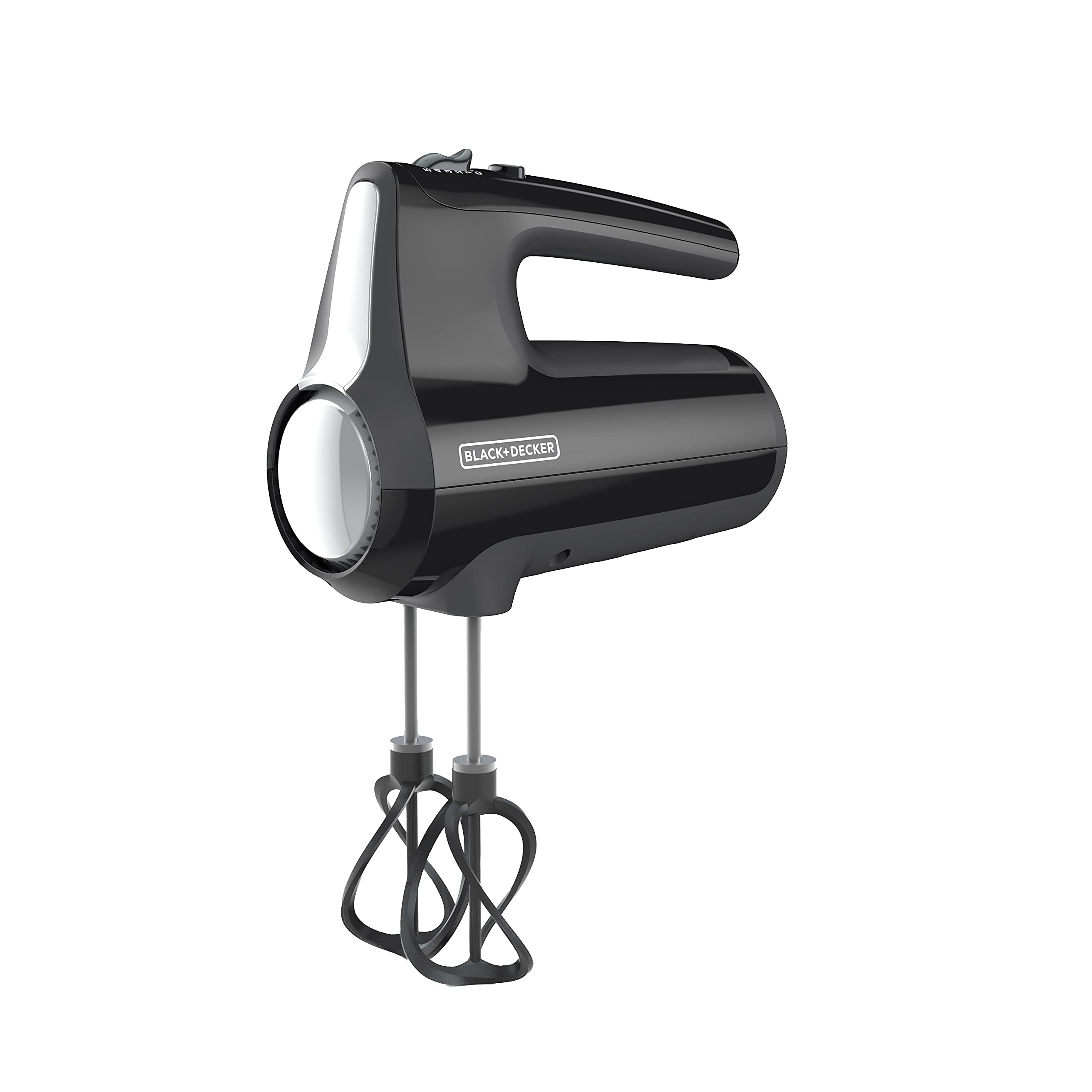 Photo 1 of BLACK+DECKER 5 Speed Electric Hand Held Mixer, HELIX beaters, Whisk, and Dough Hook Attachments, Turbo Boost, Snap-On Storage Case