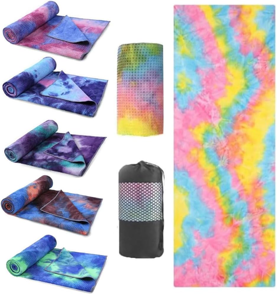 Oaygat Yoga Towel Non Slip Grip Dots 183x63cm Microfiber Mat Towel