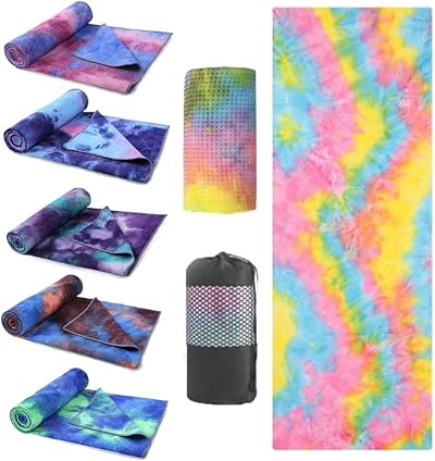 Oaygat Yoga Towel Non Slip Grip Dots 183x63cm Microfiber Mat Towel
