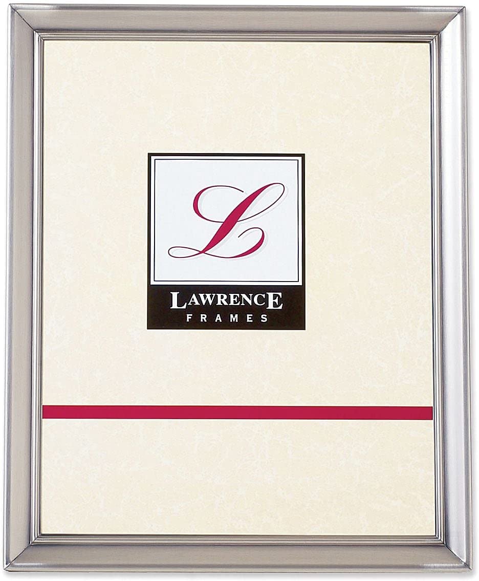 Lawrence Frames Brushed Pewter 8 by 10 Metal Picture Frame — image 1