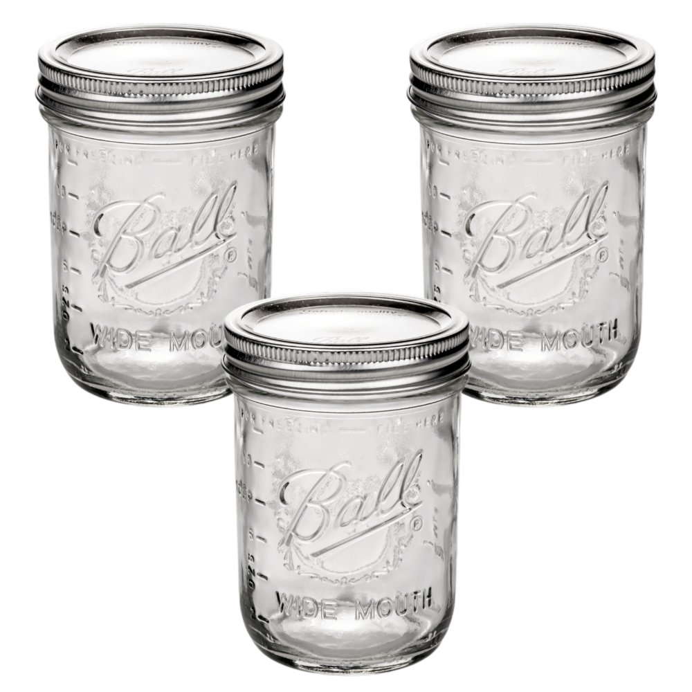 Ball Mason Wide Mouth Jars, 473 ml, Set of 3