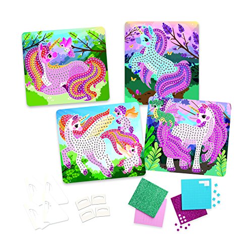 The Orb Factory Sticky Mosaics Unicorns Arts & Crafts, Pink/Teal/Blue/Purple, 12" x 2" x 10.75"