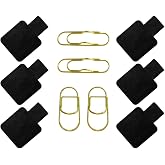 XIWUMOER 10 Pieces Self-Adhesive Pen Loop, Stainless Steel Pen Clips, Pencil Elastic Band for Notebooks, Journals, Calendars, Planners, Tablet Cases, School, Office