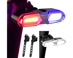 DON PEREGRINO Powerful LED Bike Tail Light 110 Lumens, Rechargeble Rear Bicycle Light with Multiple Modes for Night & Daytime