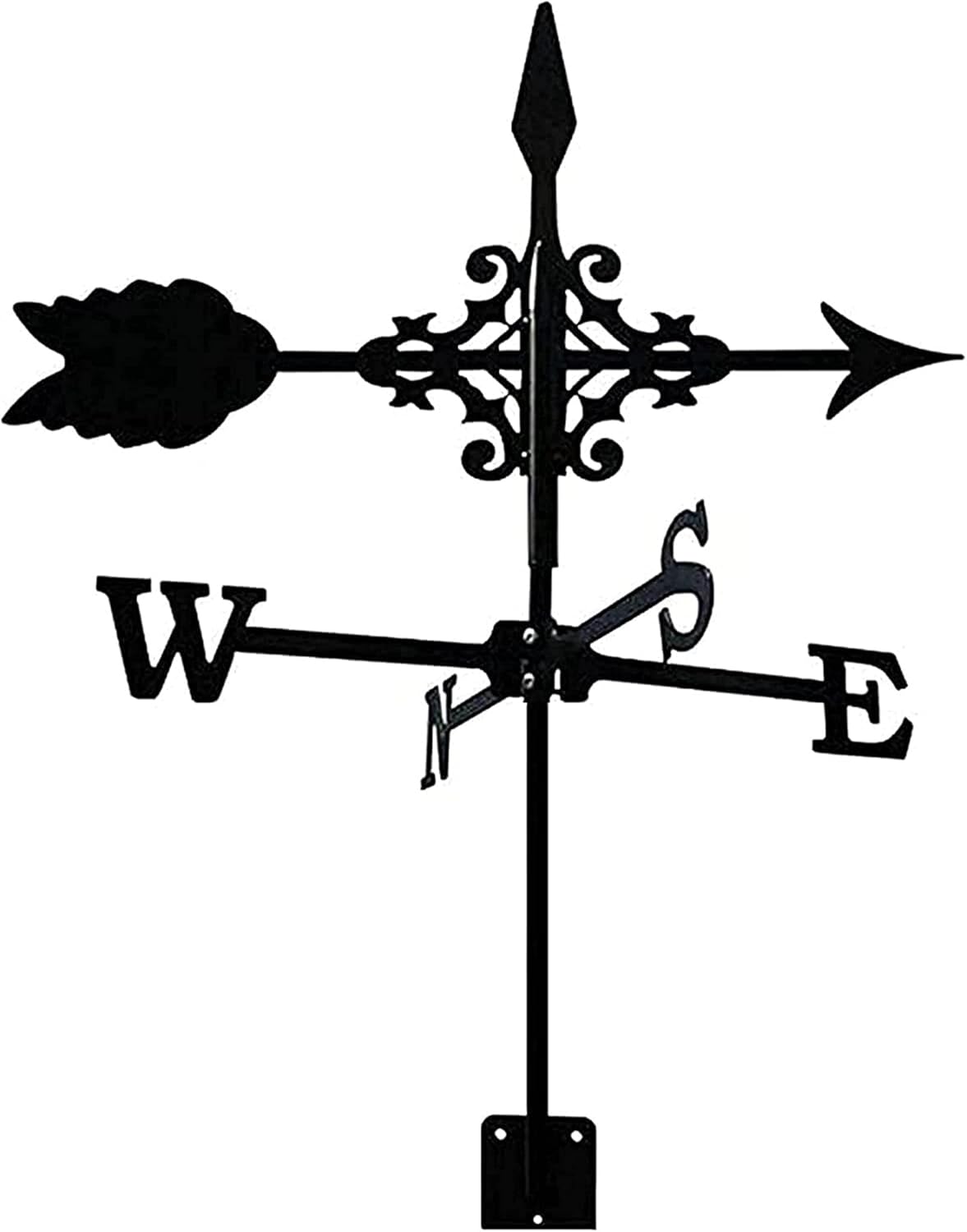 Weathervanes - Exquisite Metal Weather Vane Ornament Weather Weathervane for Roof - Metal Weather Vane with Arrow Ornament Wind Direction Indicator Garden Stake Wind Vane Measuring Tool