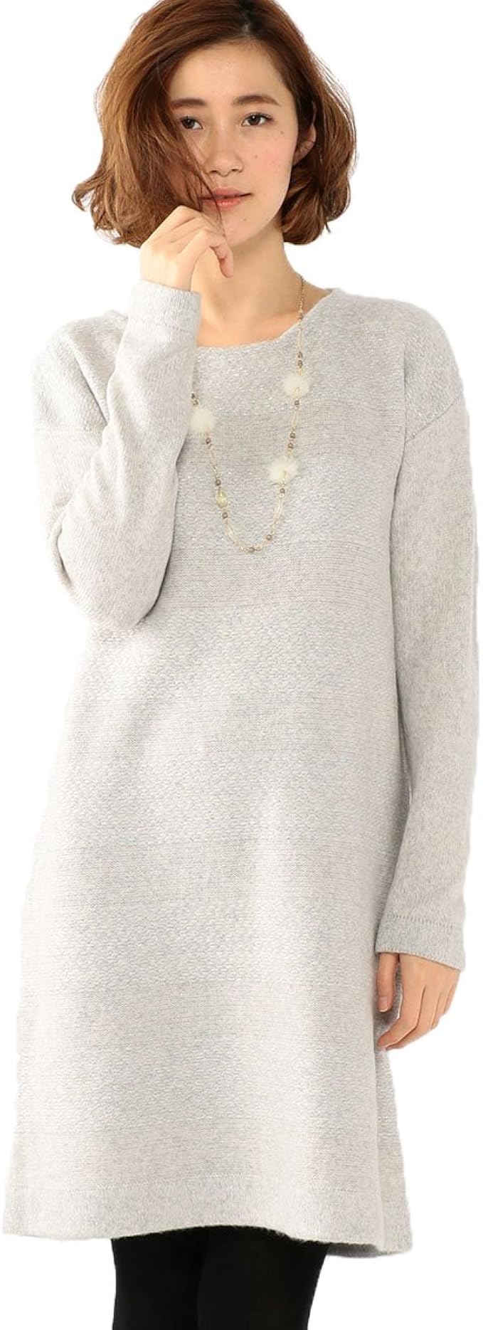 エーシーバイアルファキュービック ワンピース 3564 11 レディース Lグレー 日本 L 日本サイズl相当 ワンピース チュニック 通販 Amazon