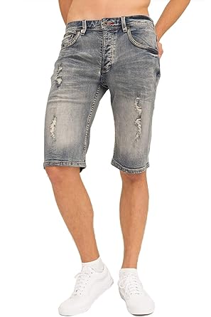 pantaloncini jeans uomo strappati