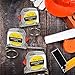 ArtCreativity 1.5 Inch Tape Measure Keychains for Kids and Adults - Set of 6 - Functional Mini Tape Measures with Stable Slide Lock - Birthday Party Favors, Goody Bag Fillers, Prize for Boys and Girls