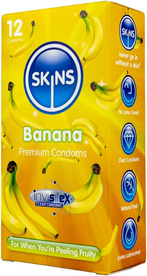 Skins Banana Flavoured Condoms Thin Extra Feel - Image 4
