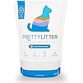 PrettyLitter Health Monitoring Cat Litter (Lotus Flower, Non Clumping) | Lightweight & Low Tracking, Color Changing Silica Ge