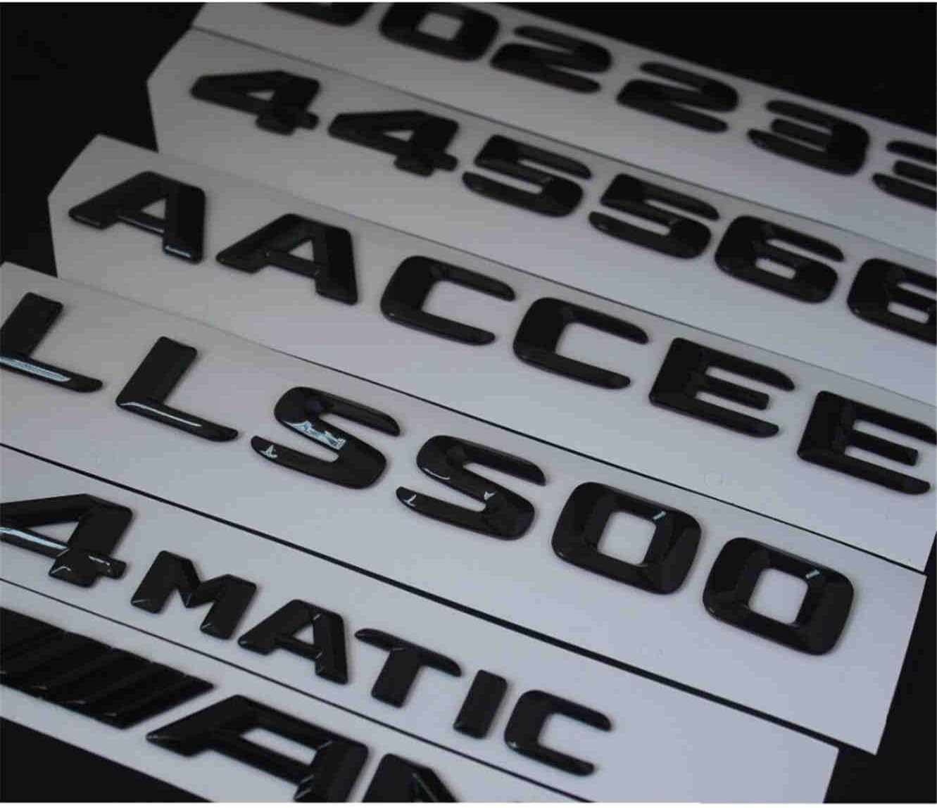 Gloss Black Trunk Letters Badge Emblem C200 C220 C230 C240 C300 C250 C320 C350 C400 C32 C43 C63 AMG 4MATIC