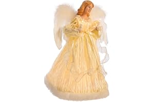 KURT S. ADLER Kurt Adler 10-Light Ivory Angel Treetop, 12-Inch