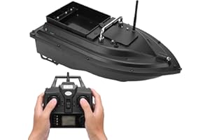 Fauitay Bait Boat with Depth Sounder and GPS, Fishing Bait Boat RC Boat 500M Distance, Bait Boat Fishing Boat GPS Bait Boat Auto Remote Control Fishing Bait Boat with Double