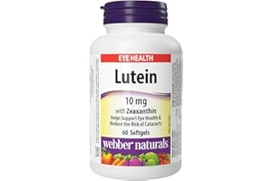 Webber Naturals Lutein 10 mg, 60 Softgels, Eye Support Supplement with Zeaxanthin