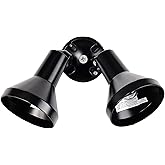 Nuvo Lighting SF77/701 Two Light Outdoor Heavy Duty Cast Aluminum Durable Weather Proof Security Flood Light, Black