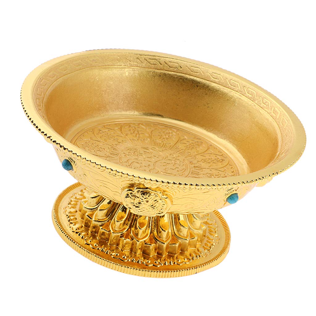 Amazon Com Fityle Alloy Lotus Fruit Bowl Buddhist Temple