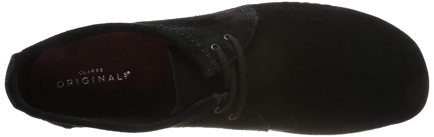 clarks purity snow black suede