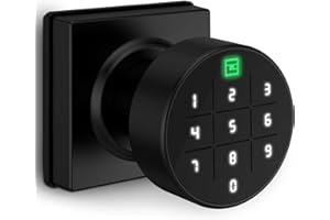 GeekTale keyless Entry Door Lock with Keypad, Smart Door Knob Keypad Door Knob, Smart Lock with Keypad Smart Door Lock Digital Door Lock with Keypad for Indoors Bedrooms, Apartments, AirBnbs