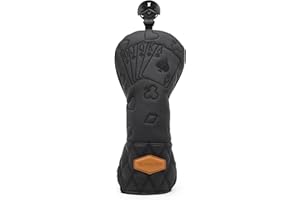 BAIRBRE Golf Club Covers Poker Golf Head Covers Driver Covers Fariway Wood Headcover Hybrid Covers Leather Golf Headcover with Number Tag for All Brand