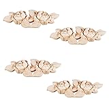 BSYMDH 4PCS Wood Carved Onlay Applique Wood