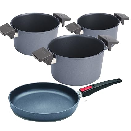 Woll olla Set Diamond Lite - 3 x olla + 1 sartén - Mango extraíble ...