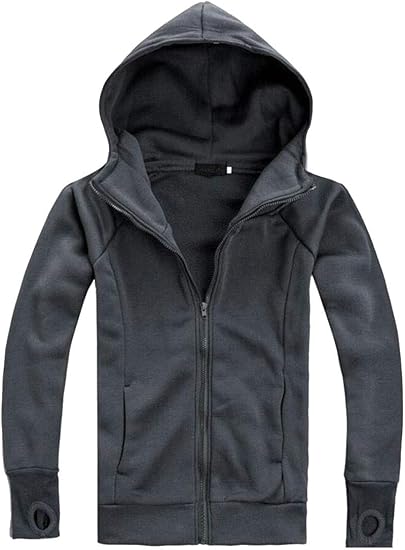 black hoodie with thumb holes