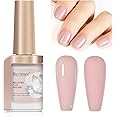 Bevimee Nude Nail Polish Quick Dry, Natural Sheer Color Nail Lacquer, Long Lasting & Fast Drying, Nail Pigment Oil-Based for Nail Art, Fingernail Concealer Polish, 1PC 12ML for French Manicure