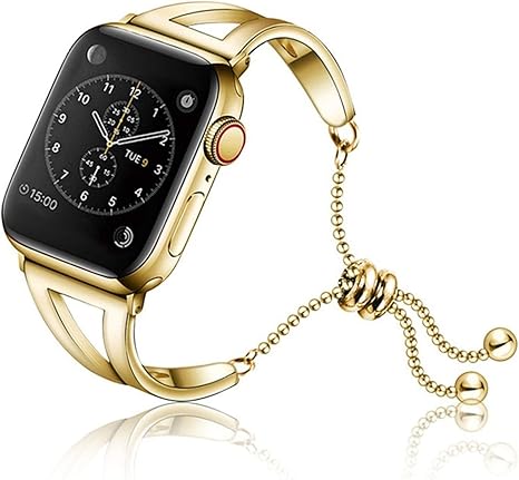 Amazon Co Jp アップル腕時計用女性バンド38mm 42mm 40mm 44mmステンレススチールストラップファッションメタルブレスレットcorrea Iwatchシリーズ5 4 3 2 1 色 ゴールド サイズ 44mm ホーム キッチン