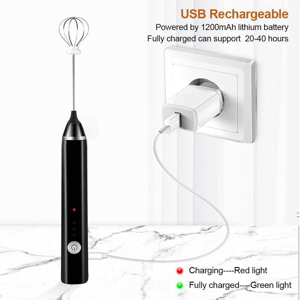 Milk Frother Dibikou Coffee Frother Electric Whisk Handheld Milk