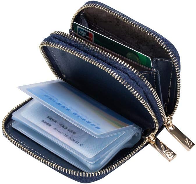 Signare Tapestry Double Zip RFID-Blocking Credit Card Holder Wallet for Women with Floral Design (Strawberry Thief Blue) - Image 4