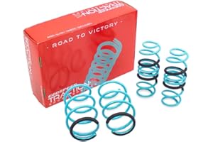 Godspeed LS-TS-HA-0027 Traction-S Performance Lowering Springs, Reduce Body Roll, Improved Handling, Set of 4, compatible with Honda Civic Non-Si (FC/FK) 2016-21