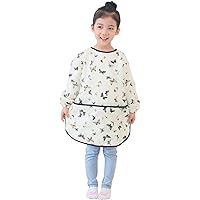 thumbnail image 2 of Little Kid Kid Art Smock Apron With Pocket For Children Artist Painting Aprons Smocks With Long Sleeve Girl Shirt Size 6t Girl Clothes 18-24 Months 2 of 11