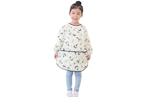 Plie Kids Waterproof Art Smock – Long Sleeve Apron for Painting, Baking, Sensory Play (Ages 1–10)