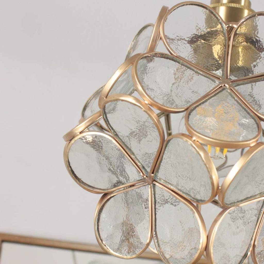 JIAODIE Hängelampe Kreative Glas Blume Pendelleuchte E27 Tiffany Stil