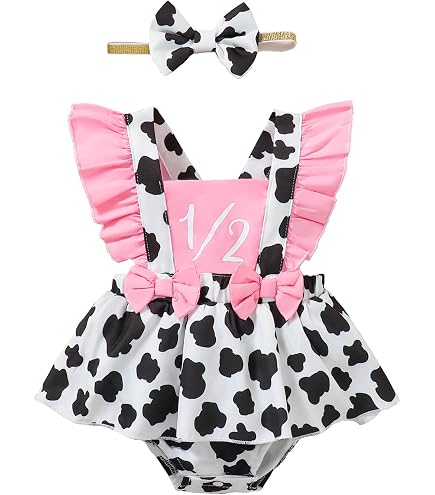 AXAZZNI Half birthday baby girl My 1/2 Birthday girl outfit halfway to one Girls sweet dress pink bodysuit deep pink tutu 6 Months: Clothing, Shoes & Jewelry