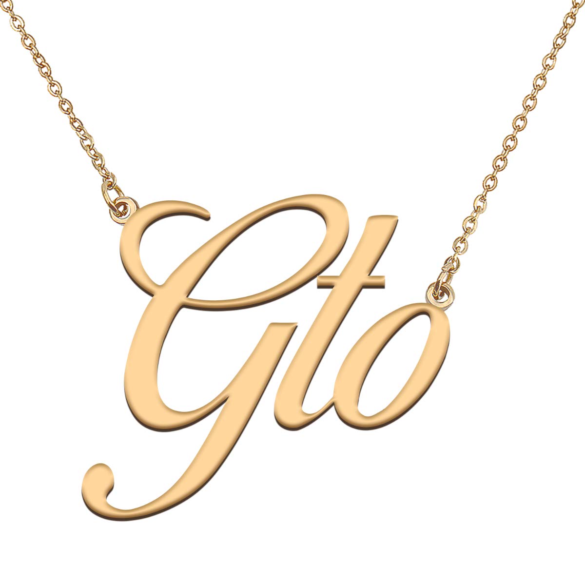 HUAN XUN Customized Custom Simple Any Name Necklace