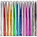 Hair Tinsel Strands 47 Inches Sparkling Shiny Hair Tinsel Extensions 12 Colors (1800 Pieces)