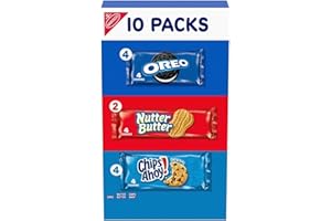 Nabisco Cookie Variety Pack, OREO, Nutter Butter, CHIPS AHOY!, 10 Snack Packs (4 Cookies Per Pack)