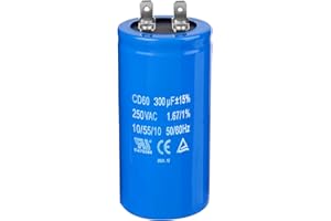 ZOWZEA 300uF/MFD CD60 Motor Start Capacitor 250VAC 50/60Hz for Electric Motor Starting