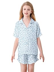 Umeyda Girls Satin Silky Collar V Neck Ruffle Short