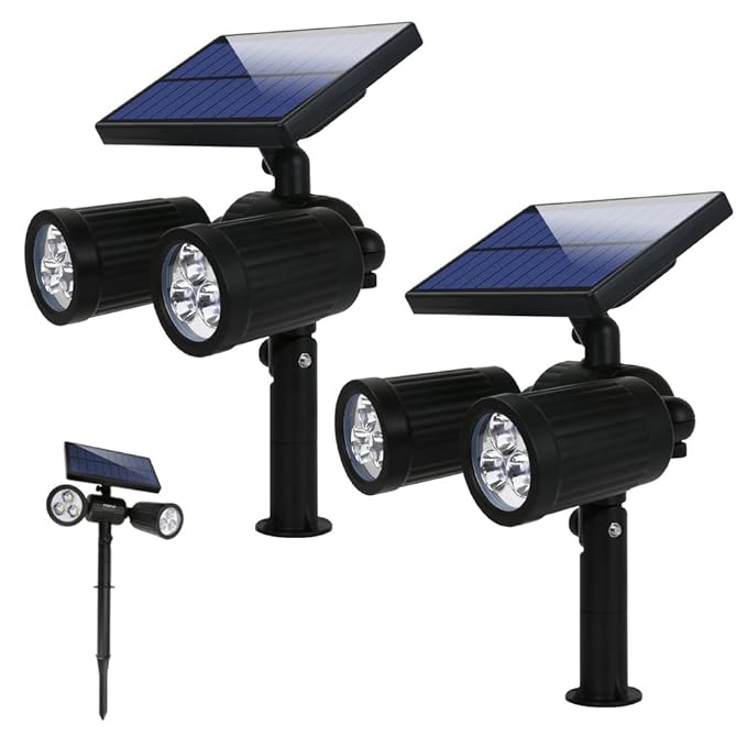 Solarleuchten Garten GRDE 300 Lumen Gartenleuchten Solar Wasserdicht