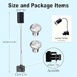 PewinGo Tortoise Heat Lamp Kit 2x50W UVB UVA Basking Clamp Stand view 5