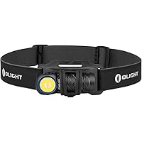 OLIGHT Compact headlamp with Red Light Perun 2 Mini Rechargeable Camping Headlamp 1100 Lumens White LED, Right Angle Flashlig
