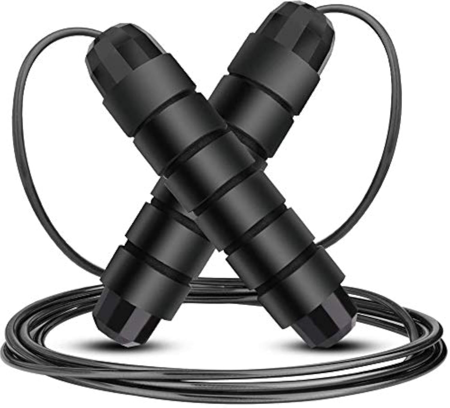 JHSH Speed Skipping jump rope, Adjustable Jump Rope with Foam Handles and Tangle-Free for, Fitness, Competition, Exercise