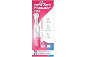 Easy@Home Pregnancy Test Combo Kit: 9 Count - 3 Early Detection Test Sticks & 6 hCG Strips - Home Pregnancy Tests with Precis