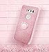 Silverback Compatible for LG V30 / LG V30 Plus Case, Girls Bling Glitter Sparkle Cute Phone Case with 360 Rotating Ring Stand, Soft TPU Outer Cover + Hard PC Inner Shell Skin -Rose Gold