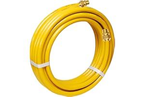 KINCHOIX CSST Corrugated Stainless Steel Tubing 37 Ft 1/2" Flexible Natural Gas Line Pipe Propane Conversion Kit Grill Hose with Male Adapter Fittings