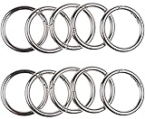 ysister 10 Pieces Locking Carabiner Round Carabiner Key Chain Jump Rings Push Gate Snap Open Hook Ring Key Carabiner Sports Mini Spring Hook for Outdoor, Camping, Hiking, Traveling, Fishing, Backpack