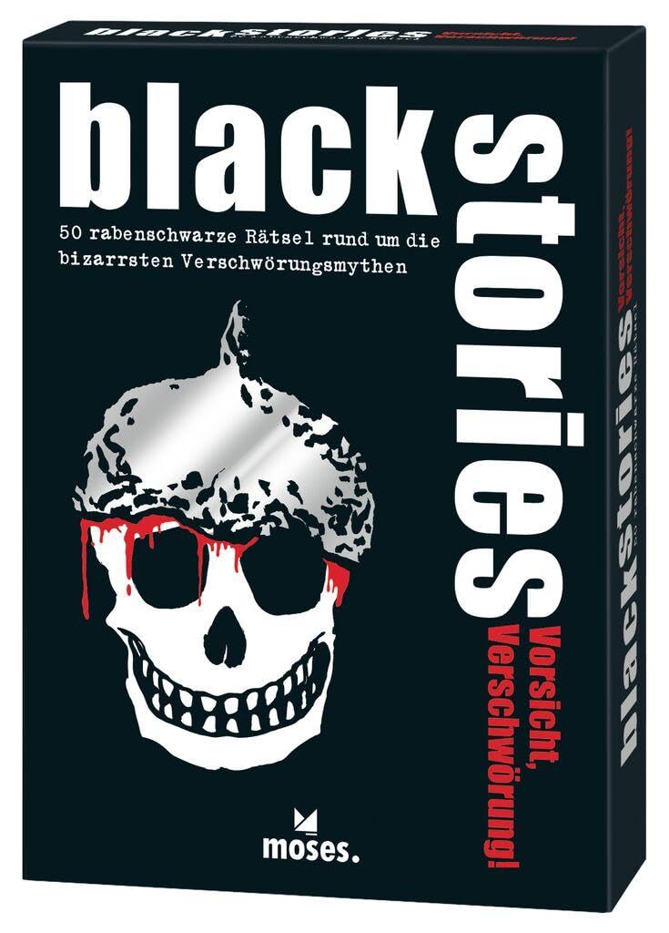 moses. 51436 Black Stories Caution Conspiracy 50 Raven Black Puzzles Around The Bizarre Conspiracy Myths