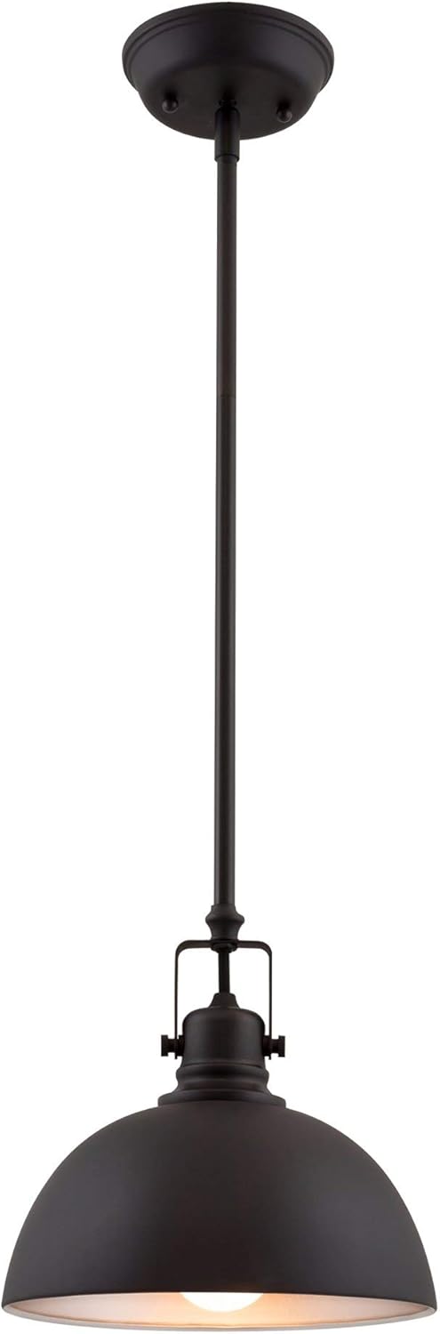 Kira Home Belle 9" Contemporary Industrial 1-Light Pendant Light, Adjustable Length + Shade Swivel Joint, Oil-Rubbed Bronze Finish - - 